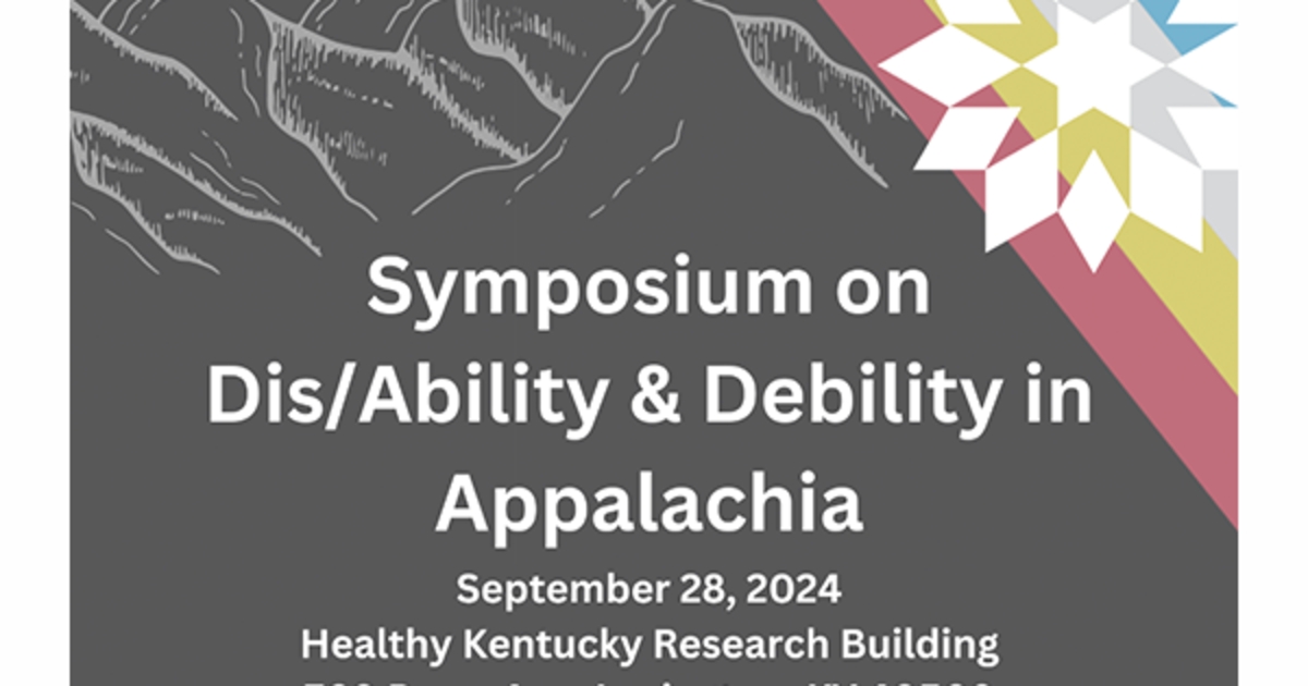 Registration for the upcoming symposium on disability and frailty in the Appalachians is open until September 9