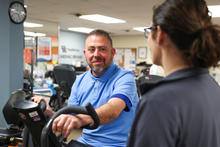 Barry Pendleton in cardiac rehabilitation.