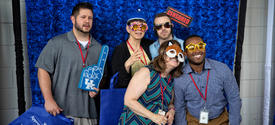 UK employees enjoying the photo booth at the 2019 UK Appreciation Day