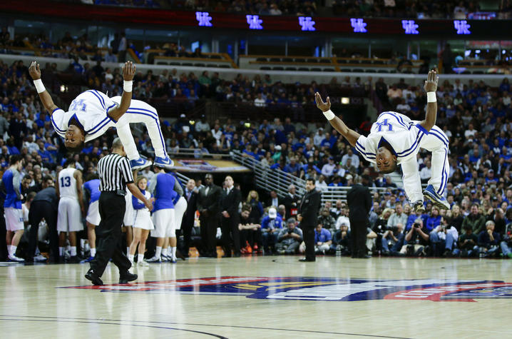 This is a photo of John and Josh Marsh, from when they both were UK Cheerleaders.