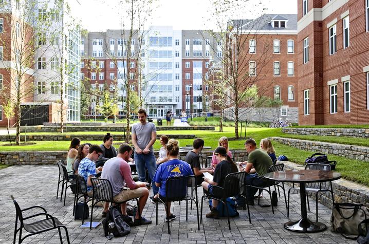 photo of students on campus