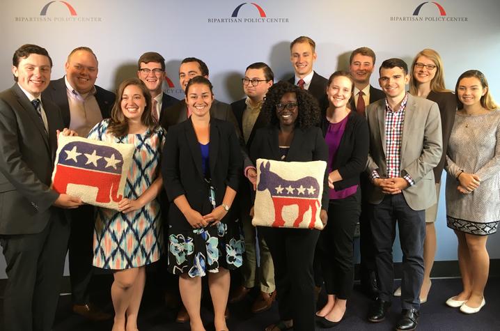 Students on D.C. trip at Bipartisan Policy Center