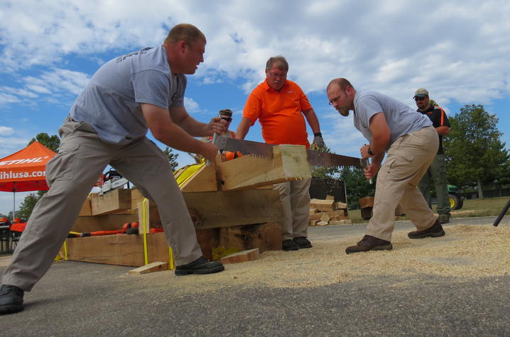 The Police/Fire Competition at the 2015 KY Wood Expo
