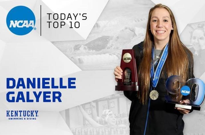 photo of web banner of Danielle Galyer - NCAA Top 10 Honor