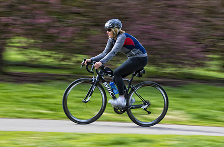 Patty Lane riding her bike