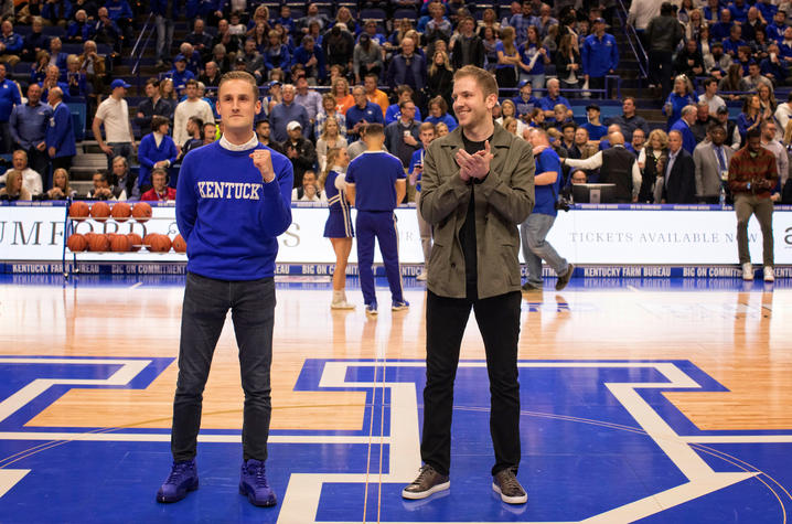This is a photo of Ed Berry (L) and Chad Sanders (R), both UK graduates.