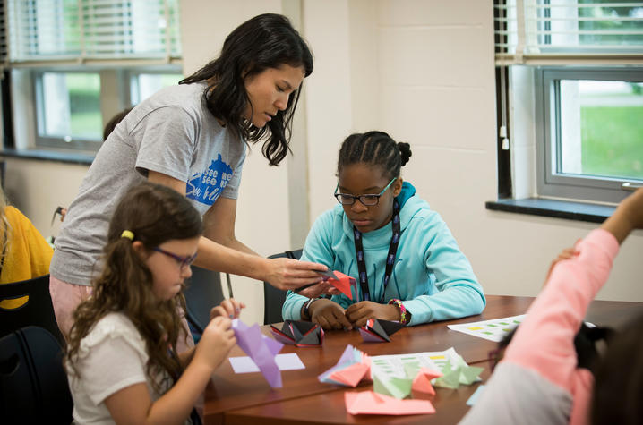 This is a photo from See Blue STEM Camp.