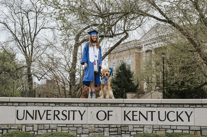 Anu and his student handler Abby Sheeler