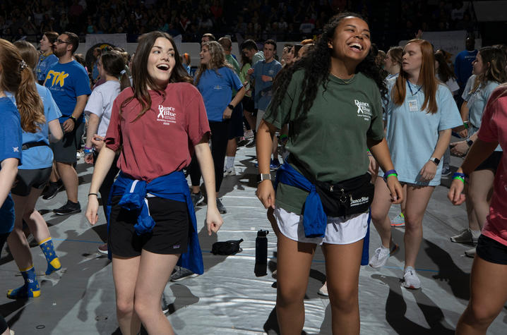 two dancers at DanceBlue 2020 