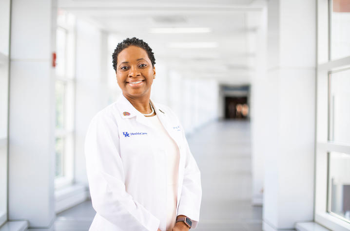 Dr. Ima Ebong was invited to serve on the American Academy of Neurology's special commission on Racism, Equity and Social Justice. Photo by Pete Comparoni | UKphoto