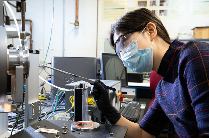 Dr. Yangyang Wu, in the UK Brazing lab.