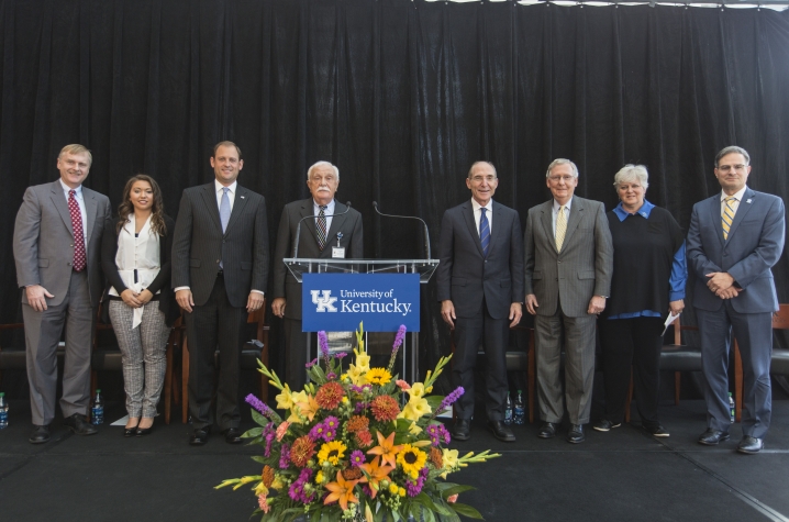 Speakers at the announcement of the Clinical and Translational Science Award, at the University of Kentucky on October 26, 2016