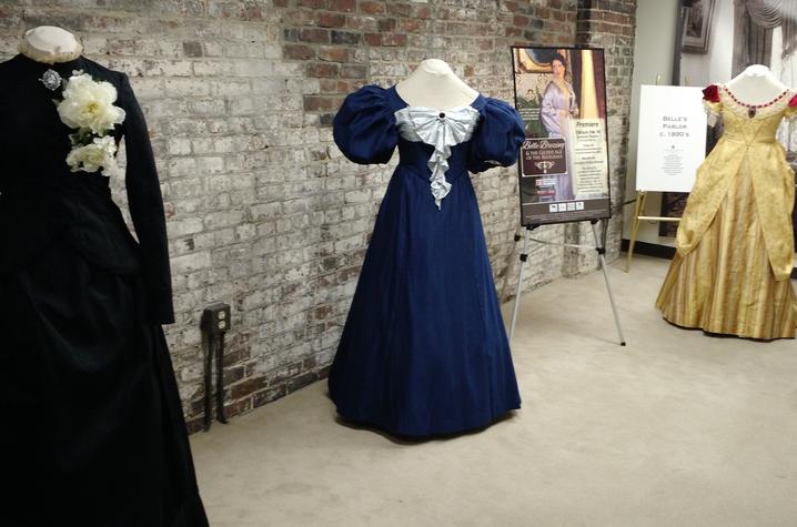 photo of 3 dresses by Nelson Fields for "Belle Brezing and the Gilded Age of the Bluegrass"