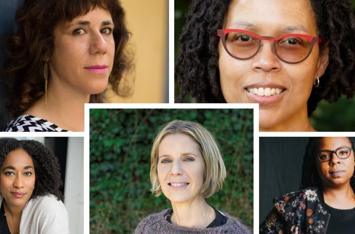 photos of 5 Kentucky Women Writers Conference presenters - Jami Attenberg, Evie Shockley, Bridgett Davis, Darcey Steinke and Mariama Lockington