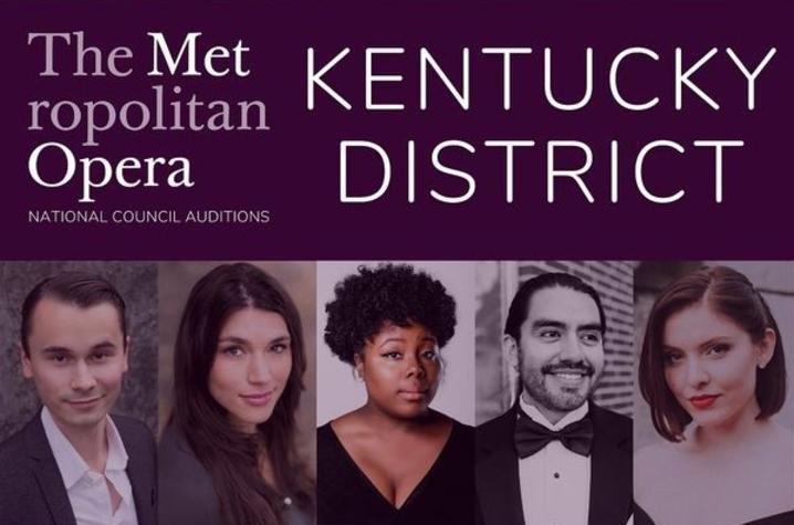 banner of photos of the 5 Encouragement Award winners at the 2020 Kentucky District Metropolitan Opera auditions