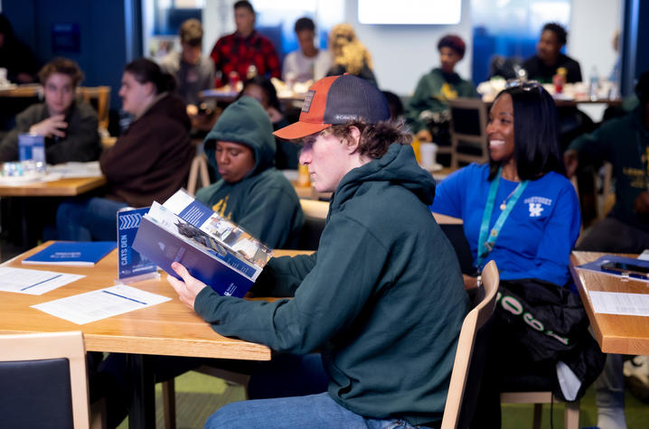 Student participants listening to speaker 