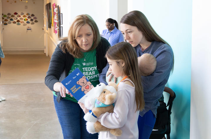 Image of Jennifer Guilliams at the teddy bear hospital