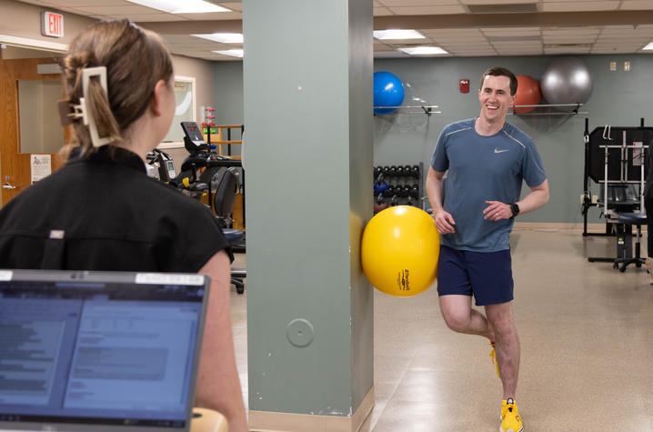 Vince continues to make progress at physical therapy as he returns to his daily routines and activities. Cater Skaggs | UKPhoto Vince continues to make progress at physical therapy as he returns to his daily routines and activities. Cater Skaggs | UKPhoto