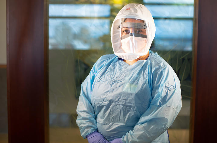 image of nurse in protective gear