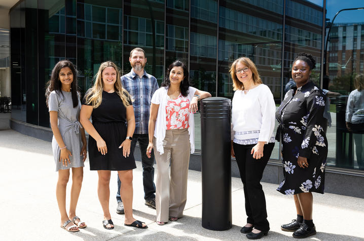 The team includes researchers (left to right) Anu Annabathula, Jacklyn Vollmer, W. Jay Christian, Shyanika Rose, Judy van de Venne and Ariel Arthur. Mark Cornelison | UK Photo.