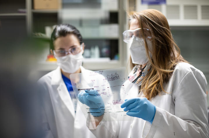 The lab of Christine Brainson (pictured right) is defining new potential therapy options for lung cancer. Pete Comparoni | UK Photo