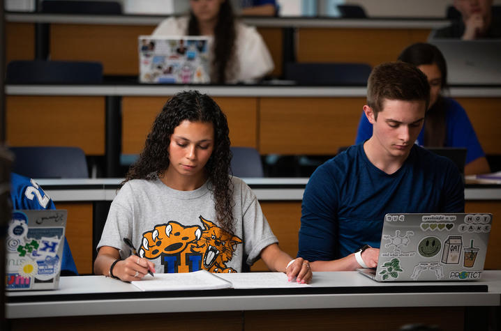 students learning in a classroom