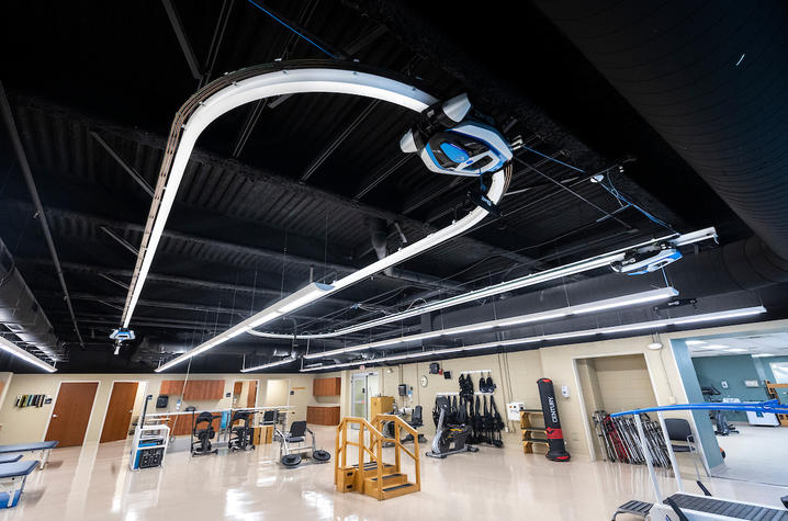 Zero G track on the ceiling