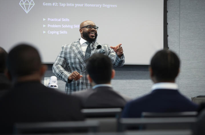 Photo of keynote speaker, Keyon Clinton.