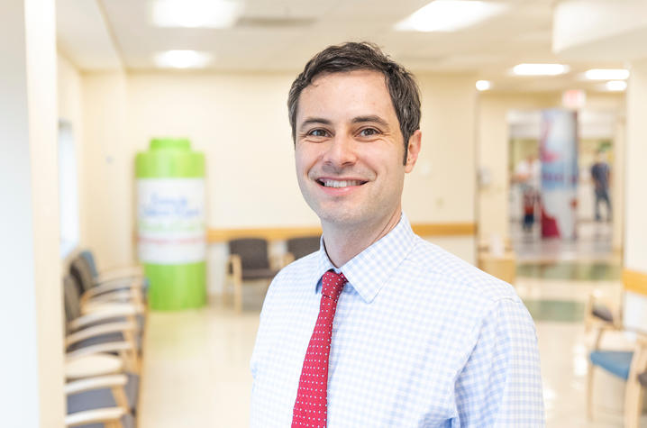 David Neil Toupin, M.D., a pediatric neurologist at Kentucky Children’s Hospital, is part of the multidisciplinary team that walks through SMA diagnosis and treatments with each family at UK.