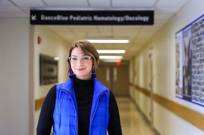 After being diagnosed, Danielle started her battle under the care of the DanceBlue Kentucky Children’s Hospital Pediatric Hematology/Oncology Clinic. Carter Skaggs | UK Photo