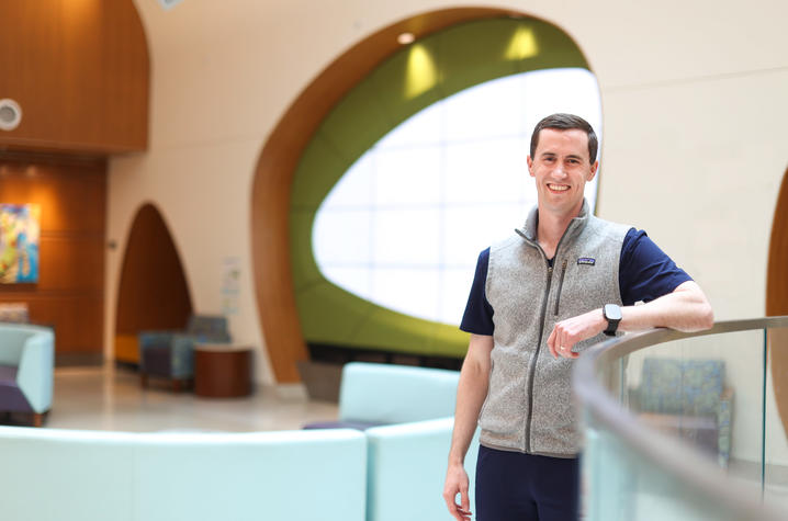 The car wreck changed Vince Gouge's life, but he is thankful for the care and support teams he had at UK HealthCare. He is beyond grateful to be back at work again. Carter Skaggs | UKPhoto