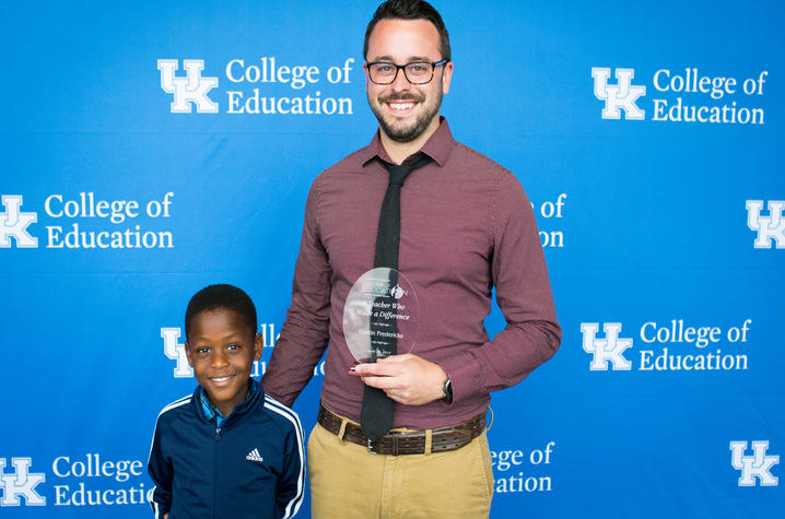 Photo of teacher and student at the Teachers Who Made a Difference Program