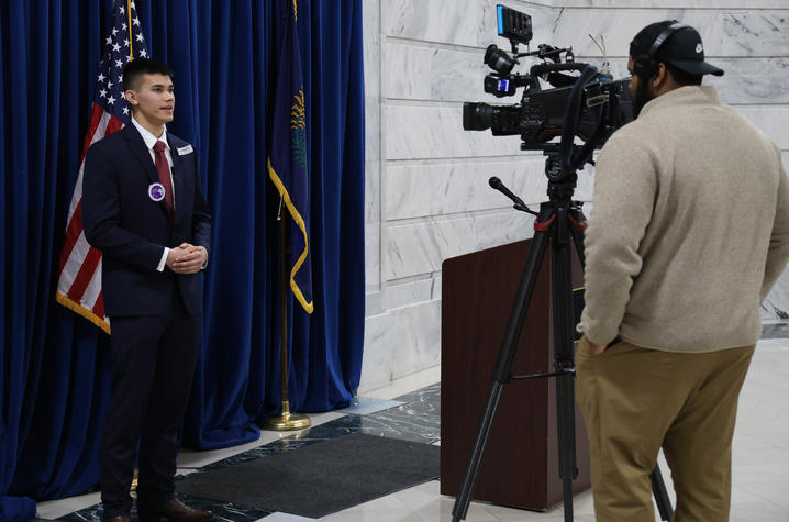 Griffin Nemeth, a student at the University of Kentucky College of Pharmacy and coordinator for the #iCANendthetrend Youth Advisory Board, often advocates in Frankfort for e-cigarette prevention. Photo provided.