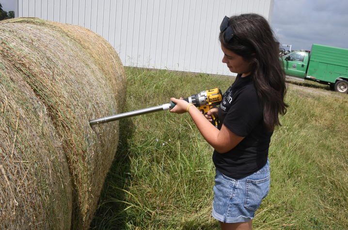 Whitney Peck on the forage team