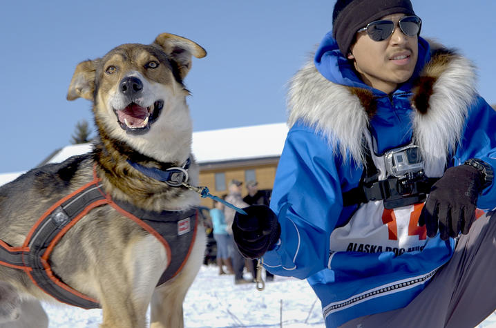 Photo of man with a dog