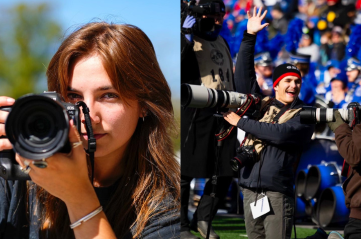 Senior journalism students Abbey Cutrer, left, and Matthew Mueller. Photos provided. 