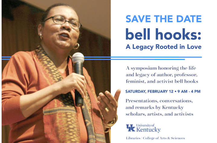 Save the Date flyer for bell hooks symposium