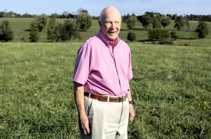 Bob Hall in the fields