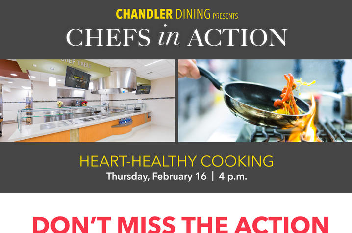 Don't miss UK HealthCare's "Chefs in Action" on Thursday Feb. 16 at 4:00 pm