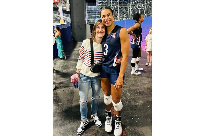 UK Senior Athletic Trainer Katy Poole was filled with emotion as she watched Avery take the court with Team USA. Photo provided by Katy Poole.