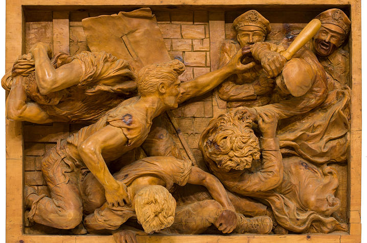 photo of wood carving "Amendment" by Edward Melcarth