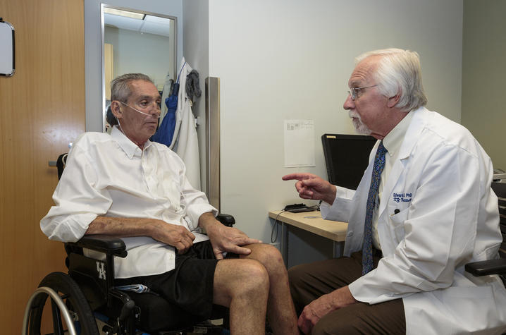 Photo of Talbott Todd with Dr. Ed Kasarskis, director of UK HealthCare's ALS Clinic