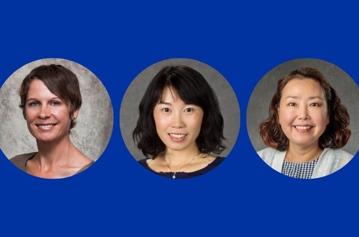 EWA Research Grant Program awardees Harmonie Bettenhausen Tracy Lu and Min-Young Lee