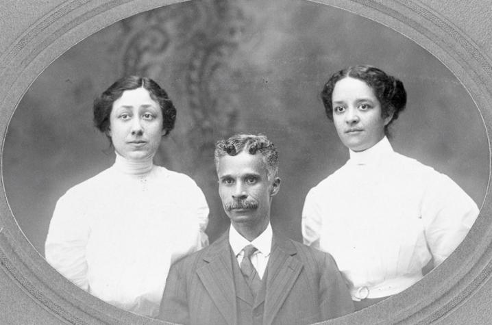 1908 black and white portrait photo of Elizbeth Finney, Thomas F Blue, Rachael Harrison