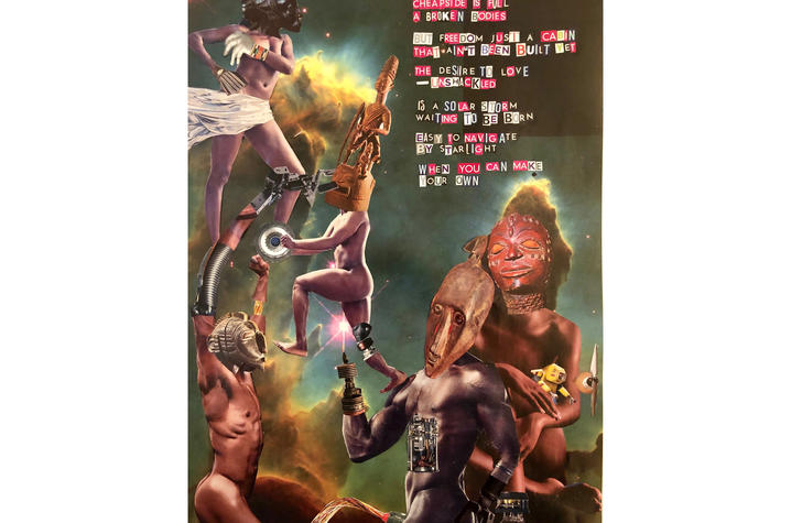 Poster advertising Frank X Walker's visual art exhibit.