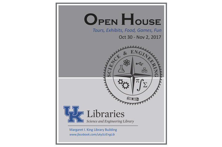 photo of Science and Engineering Library open house poster