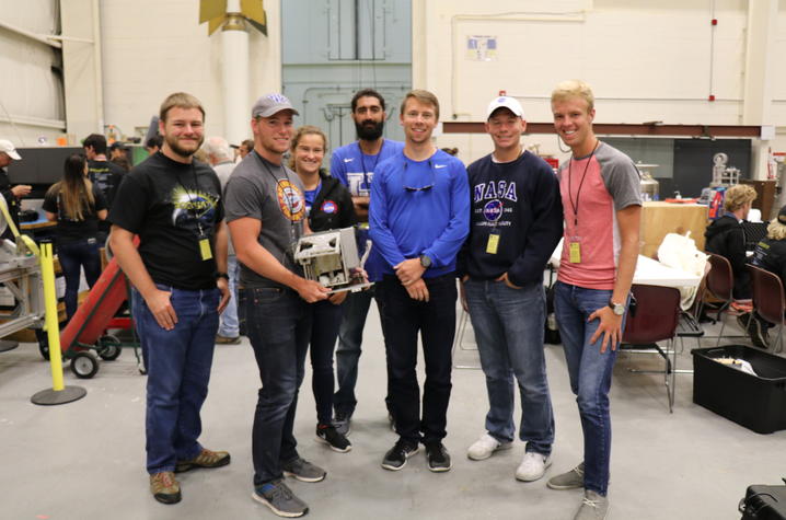 photo of UK engineering student team at NASA Wallops