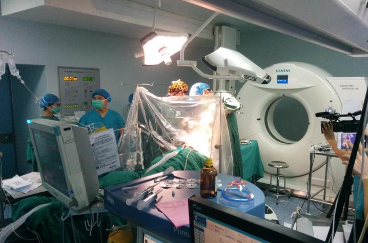 photo of DBS surgery in China