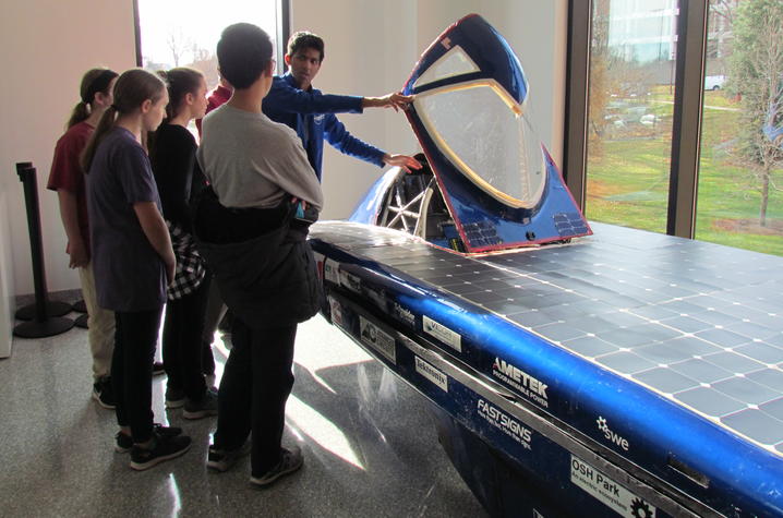 UK College of Engineering's solar car.