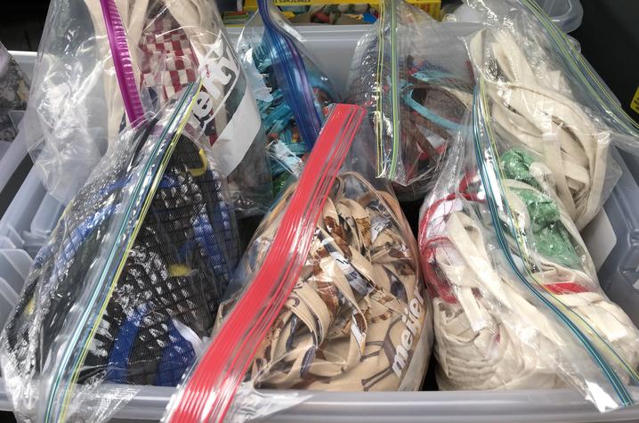 photo of donated cloth masks in ziploc bags